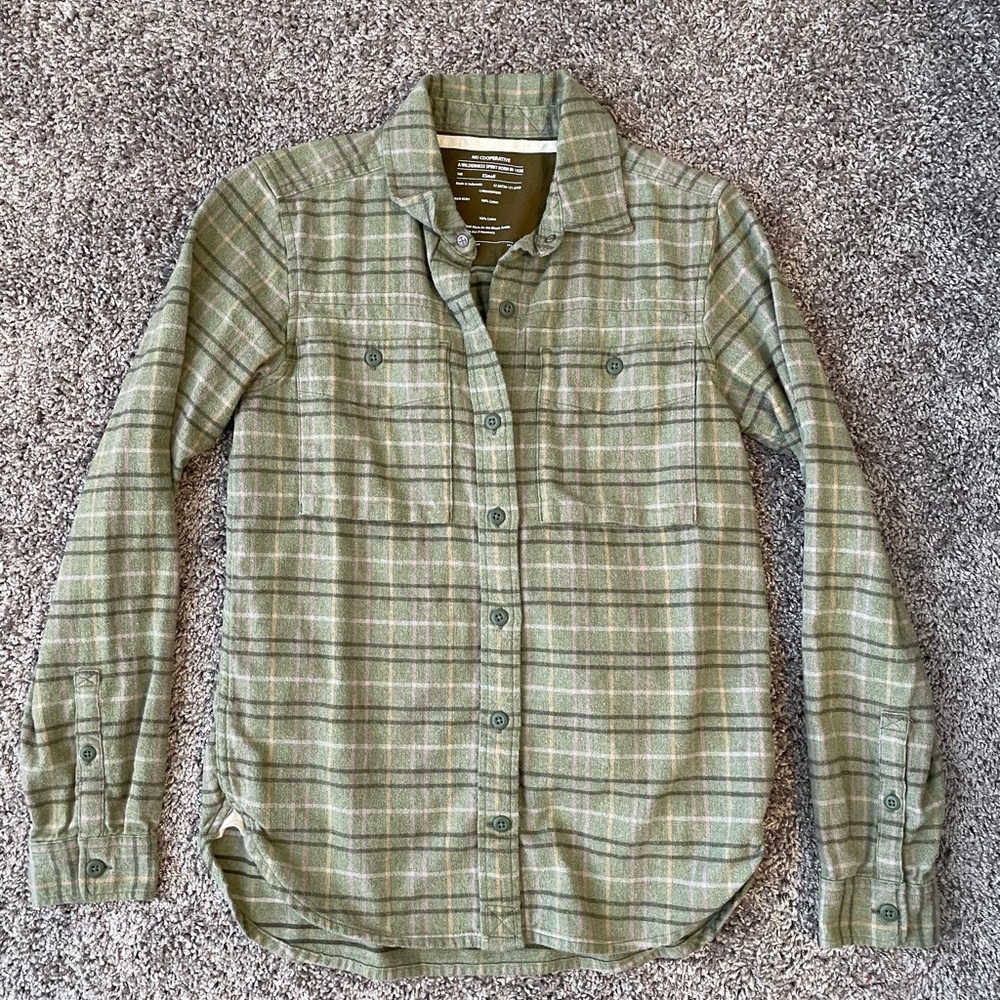 REI plaid button up